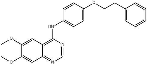 4-Quinazolinamine, 6,7-dimethoxy-N-[4-(2-phenylethoxy)phenyl]- Structure