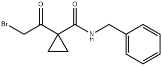 Cyclopropanecarboxamide, 1-(2-bromoacetyl)-N-(phenylmethyl)- 구조식 이미지