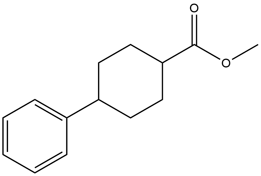 Cyclohexanecarboxylic acid, 4-phenyl-, methyl ester Structure