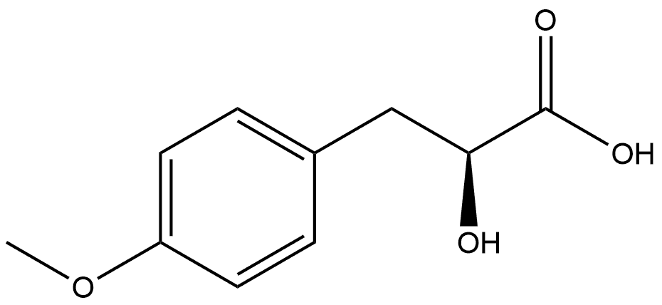 Benzenepropanoic acid, α-hydroxy-4-methoxy-, (αS)- Structure
