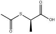 Propanoic acid, 2-(acetylthio)-, (2R)- Structure