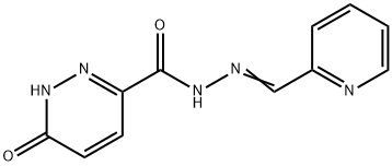 3-Pyridazinecarboxylic acid, 1,6-dihydro-6-oxo-, 2-(2-pyridinylmethylene)hydrazide Structure