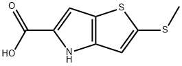 4H-Thieno[3,2-b]pyrrole-5-carboxylic acid, 2-(methylthio)- Structure