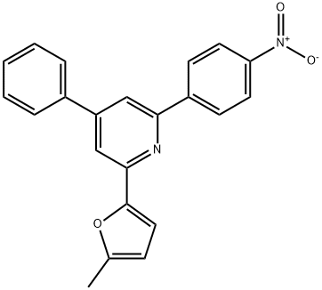 Pyridine, 2-(5-methyl-2-furanyl)-6-(4-nitrophenyl)-4-phenyl- Structure