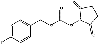 Carbonic acid, 2,5-dioxo-1-pyrrolidinyl (4-fluorophenyl)methyl ester Structure