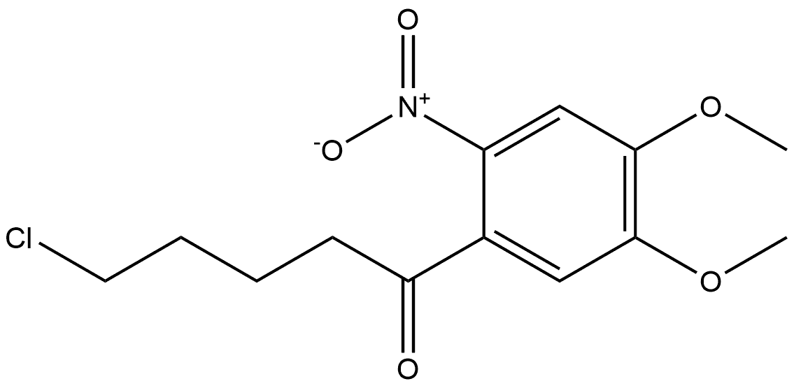 5-chloro-1-(4,5-dimethoxy-2-nitrophenyl)pentan-1-one Structure