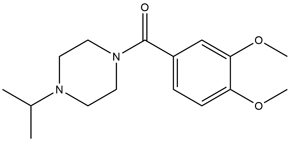 (3,4-Dimethoxyphenyl)[4-(1-methylethyl)-1-piperazinyl]methanone Structure