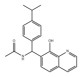 Acetamide, N-[(8-hydroxy-7-quinolinyl)[4-(1-methylethyl)phenyl]methyl]- Structure