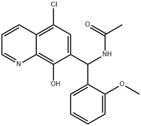 Acetamide, N-[(5-chloro-8-hydroxy-7-quinolinyl)(2-methoxyphenyl)methyl]- Structure