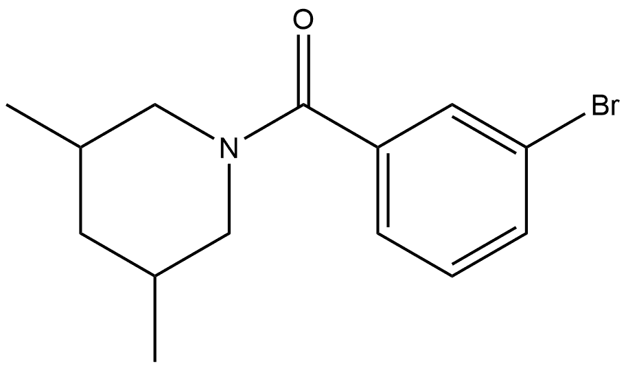 (3-Bromophenyl)(3,5-dimethyl-1-piperidinyl)methanone Structure