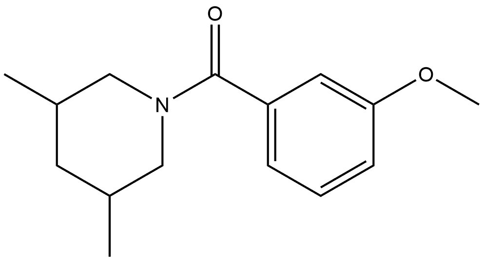 (3,5-Dimethyl-1-piperidinyl)(3-methoxyphenyl)methanone Structure