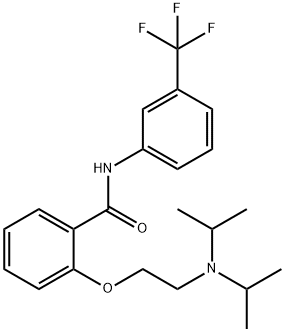 Benzamide, 2-[2-[bis(1-methylethyl)amino]ethoxy]-N-[3-(trifluoromethyl)phenyl]- Structure