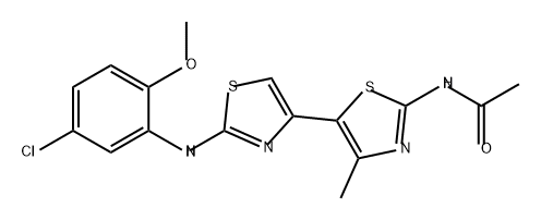 Acetamide, N-[2-[(5-chloro-2-methoxyphenyl)amino]-4'-methyl[4,5'-bithiazol]-2'-yl]- 구조식 이미지