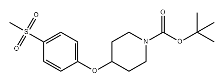 1-Piperidinecarboxylic acid, 4-[4-(methylsulfonyl)phenoxy]-, 1,1-dimethylethyl ester Structure