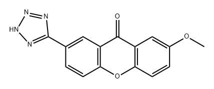 9H-Xanthen-9-one, 2-methoxy-7-(2H-tetrazol-5-yl)- Structure