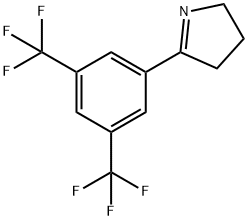 2H-Pyrrole, 5-[3,5-bis(trifluoromethyl)phenyl]-3,4-dihydro- Structure