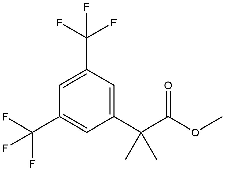 Benzeneacetic acid, α,α-dimethyl-3,5-bis(trifluoromethyl)-, methyl ester 구조식 이미지