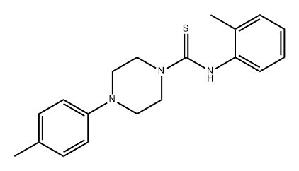 1-Piperazinecarbothioamide, N-(2-methylphenyl)-4-(4-methylphenyl)- Structure