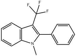 1H-Indole, 1-methyl-2-phenyl-3-(trifluoromethyl)- 구조식 이미지