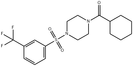 Methanone, cyclohexyl[4-[[3-(trifluoromethyl)phenyl]sulfonyl]-1-piperazinyl]- Structure