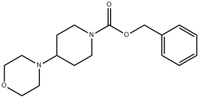 1-Piperidinecarboxylic acid, 4-(4-morpholinyl)-, phenylmethyl ester 구조식 이미지