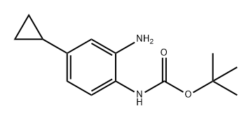 Carbamic acid, N-(2-amino-4-cyclopropylphenyl)-, 1,1-dimethylethyl ester Structure