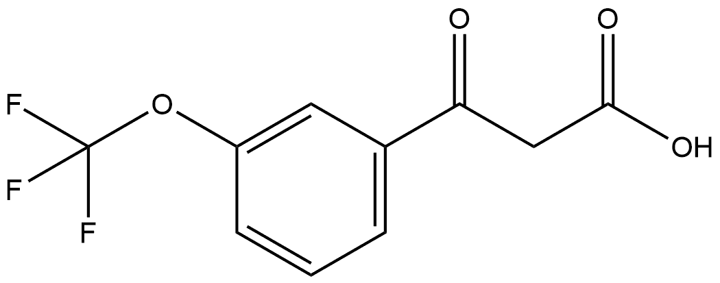 β-Oxo-3-(trifluoromethoxy)benzenepropanoic acid Structure