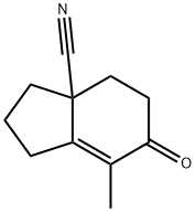 3aH-Indene-3a-carbonitrile,1,2,3,4,5,6-hexahydro-7-methyl-6-oxo-(9CI) 구조식 이미지