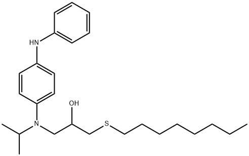 2-Propanol, 1-[(1-methylethyl)[4-(phenylamino)phenyl]amino]-3-(octylthio)- Structure