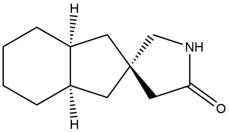 Spiro[2H-indene-2,3-pyrrolidin]-5-one, 1,3,3a,4,5,6,7,7a-octahydro-, stereoisomer (9CI) Structure