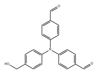 Benzaldehyde, 4,4'-[[4-(hydroxymethyl)phenyl]imino]bis- Structure