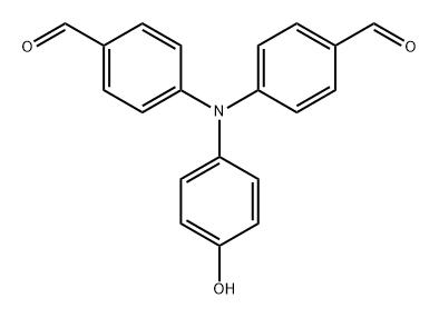 Benzaldehyde, 4,4'-[(4-hydroxyphenyl)imino]bis- Structure