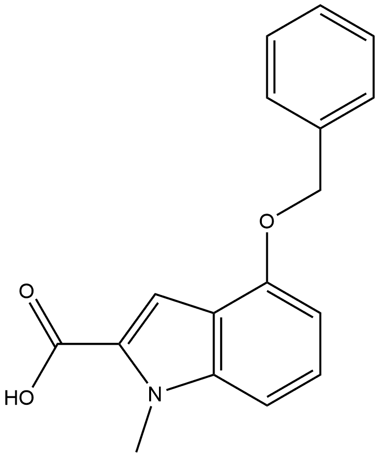 4-(Benzyloxy)-1-methylindole-2-carboxylic Acid Structure