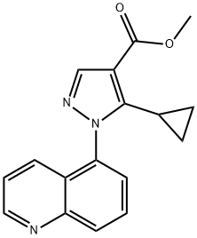 methyl 5-cyclopropyl-1-(5-quinolyl)pyrazole-4-carboxylate Structure