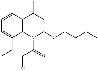 Acetamide, N-(butoxymethyl)-2-chloro-N-[2-ethyl-6-(1-methylethyl)phenyl]- 구조식 이미지