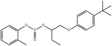Sulfurous acid 1-[(p-tert-butylphenoxy)methyl]propyl=2-methylphenyl ester Structure