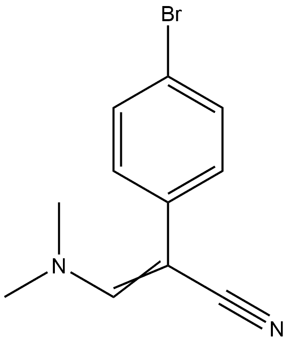 Benzeneacetonitrile, 4-bromo-α-[(dimethylamino)methylene]- Structure