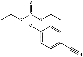 Phosphorothioic acid, O-(4-cyanophenyl) O,O-diethyl ester Structure