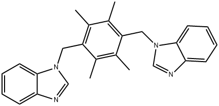 1,4-bis(benzimidazol-1-ylmethyl)-2,3,5,6-tetramethylbenzene Structure