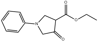 3-Pyrrolidinecarboxylic acid, 4-oxo-1-phenyl-, ethyl ester Structure