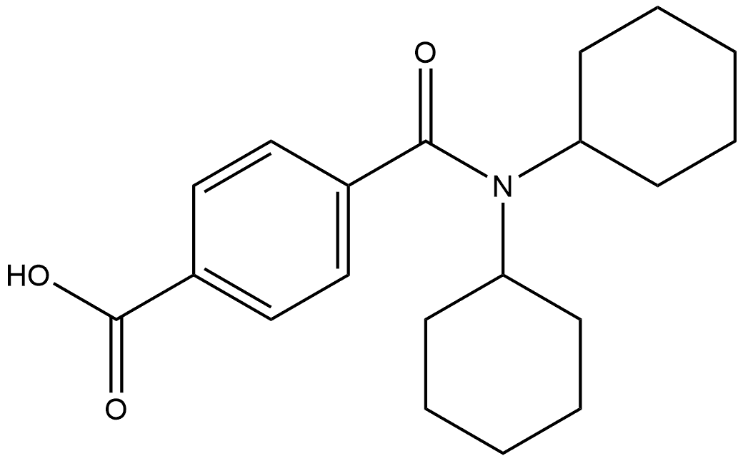 4-[(Dicyclohexylamino)carbonyl]benzoic acid Structure