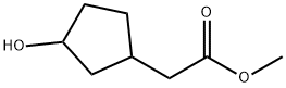 Cyclopentaneacetic acid, 3-hydroxy-, methyl ester 구조식 이미지