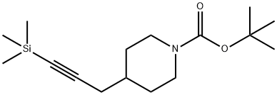 1-Piperidinecarboxylic acid, 4-[3-(trimethylsilyl)-2-propyn-1-yl]-, 1,1-dimethylethyl ester Structure