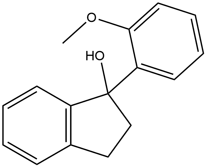 2,3-Dihydro-1-(2-methoxyphenyl)-1H-inden-1-ol 구조식 이미지