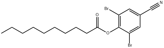 Decanoic acid, 2,6-dibromo-4-cyanophenyl ester Structure