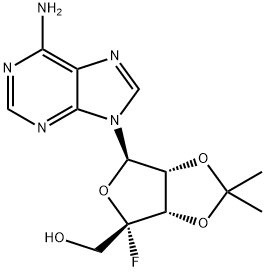 Adenosine, 4'-C-fluoro-2',3'-O-(1-methylethylidene)- (9CI) Structure