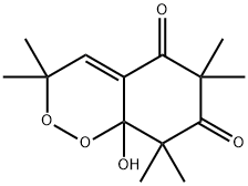 1,2-Benzodioxin-5,7(3H,6H)-dione, 8,8a-dihydro-8a-hydroxy-3,3,6,6,8,8-hexamethyl- Structure