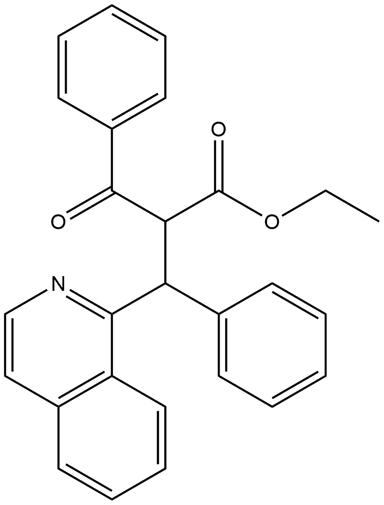 Ethyl 2-benzoyl-3-(isoquinolin-1-yl)-3-phenylpropanoate Structure