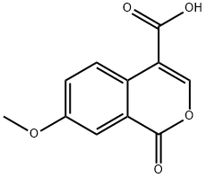 1H-2-Benzopyran-4-carboxylic acid, 7-methoxy-1-oxo- 구조식 이미지