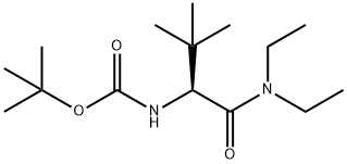 Carbamic acid, N-[(1S)-1-[(diethylamino)carbonyl]-2,2-dimethylpropyl]-, 1,1-dimethylethyl ester Structure